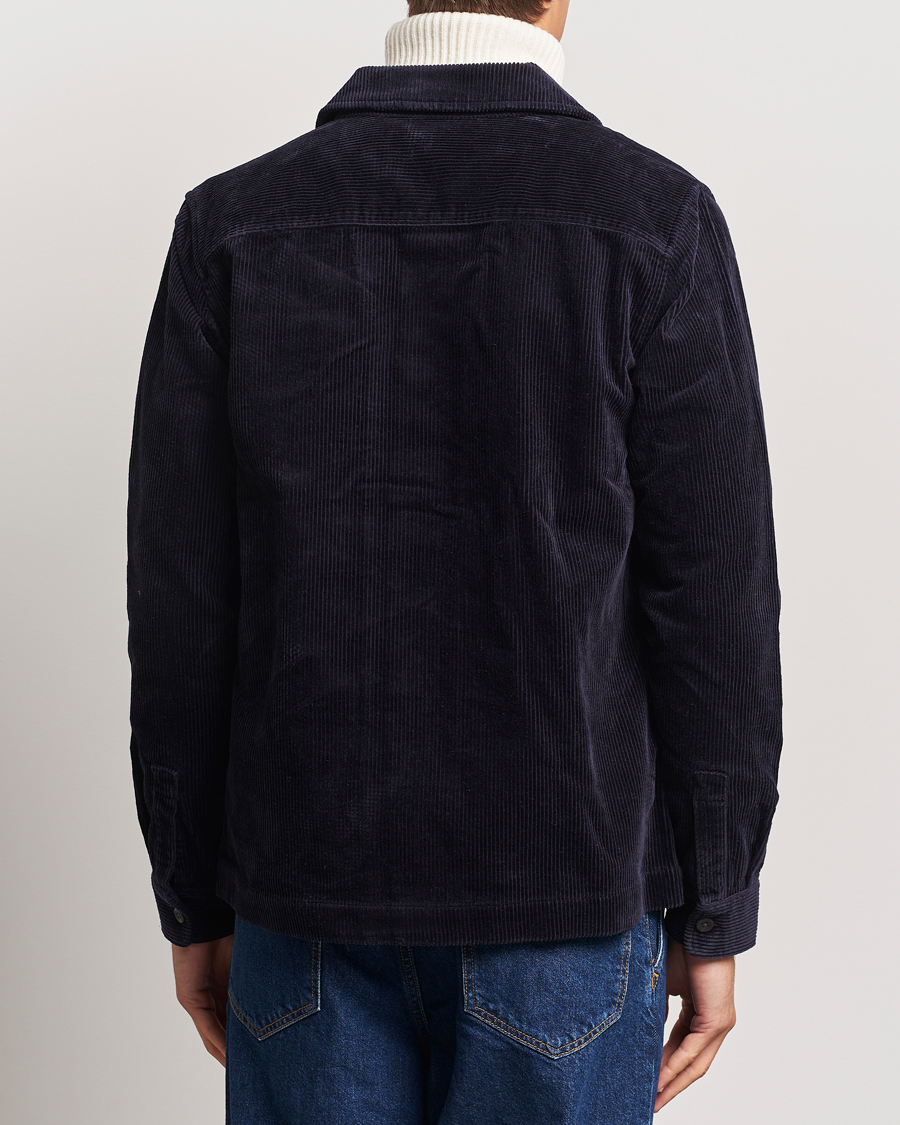 Men | Shirts | LES DEUX | Layton Corduroy Overshirt Dark Navy