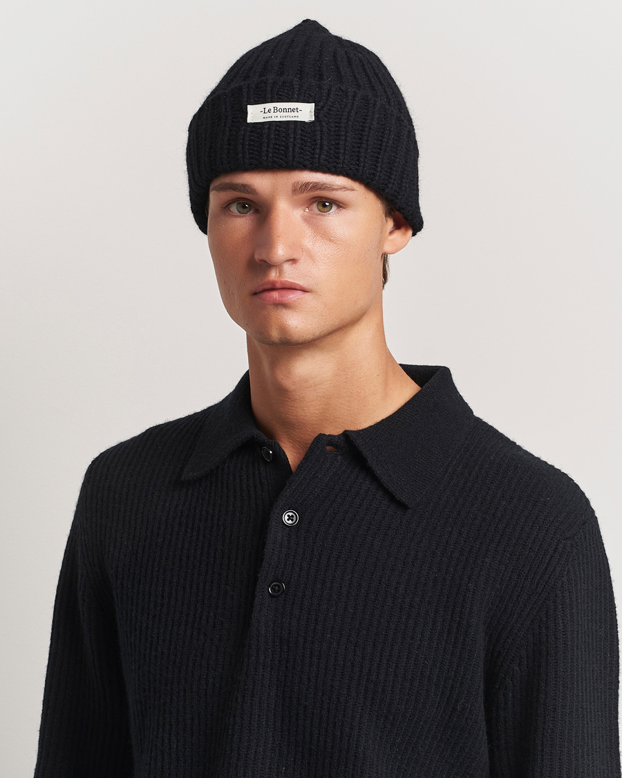 Men | Beanies | Le Bonnet | Le Grand Logo Onyx