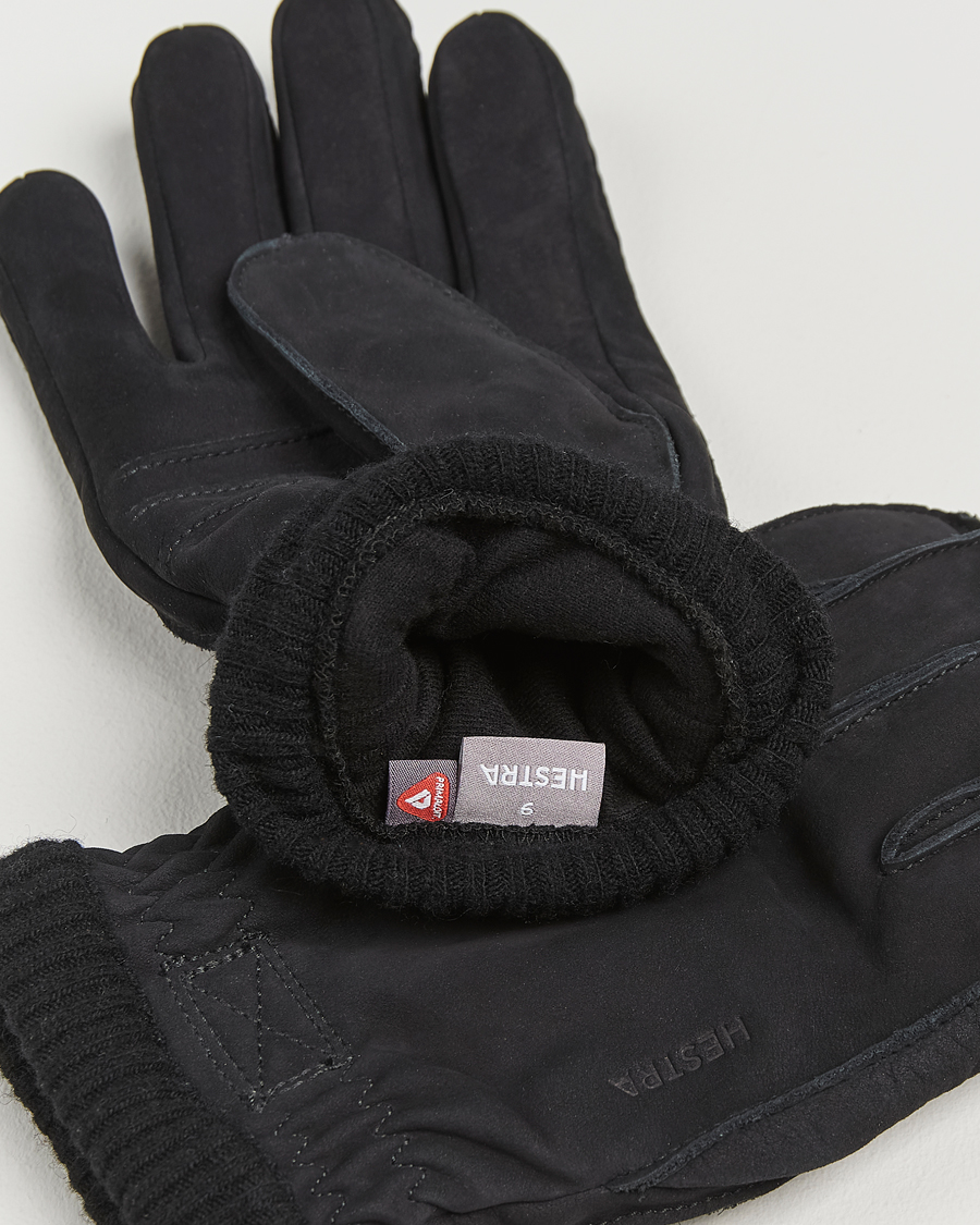 Men | Hestra Joar Primaloft Lined Nubuck Glove Black | Hestra | Joar Primaloft Lined Nubuck Glove Black