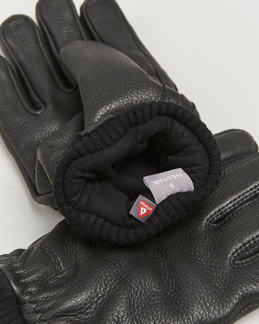 Men | Gloves | Hestra | Tore Deerskin Primaloft Lined Glove Black
