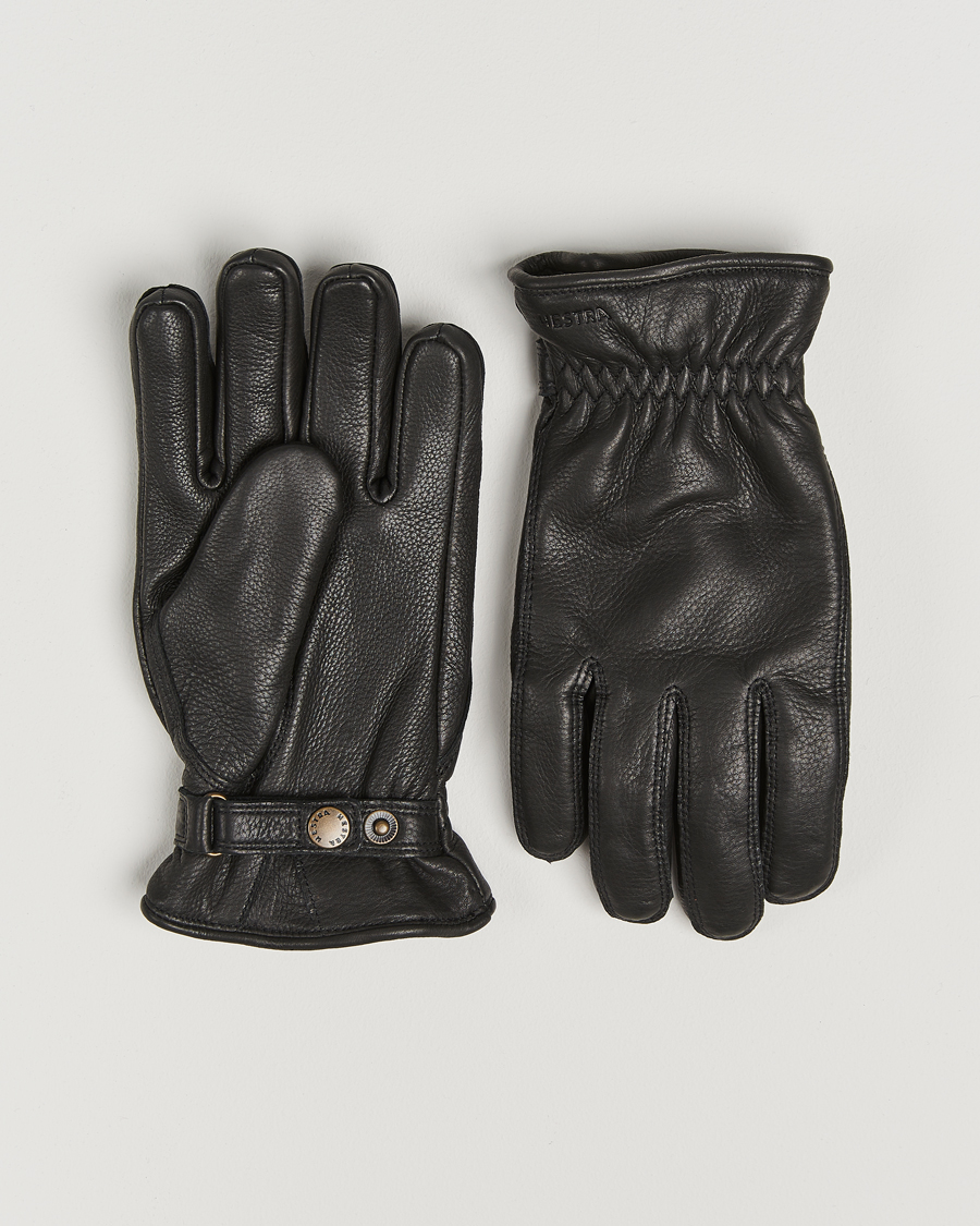 Men | Gloves | Hestra | Burensvik Deerskin Wool Pile Glove Black