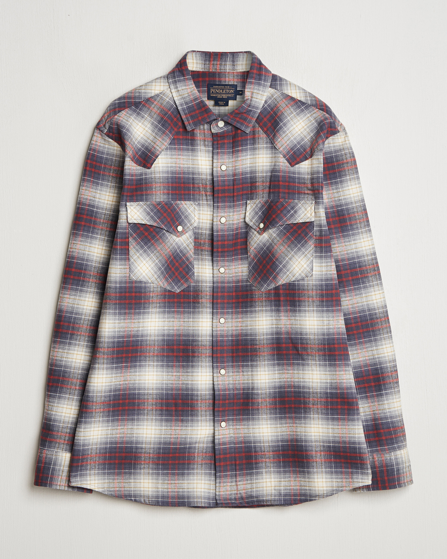 Men | Shirts | Pendleton | Wyatt Flannel Shirt Navy Plaid