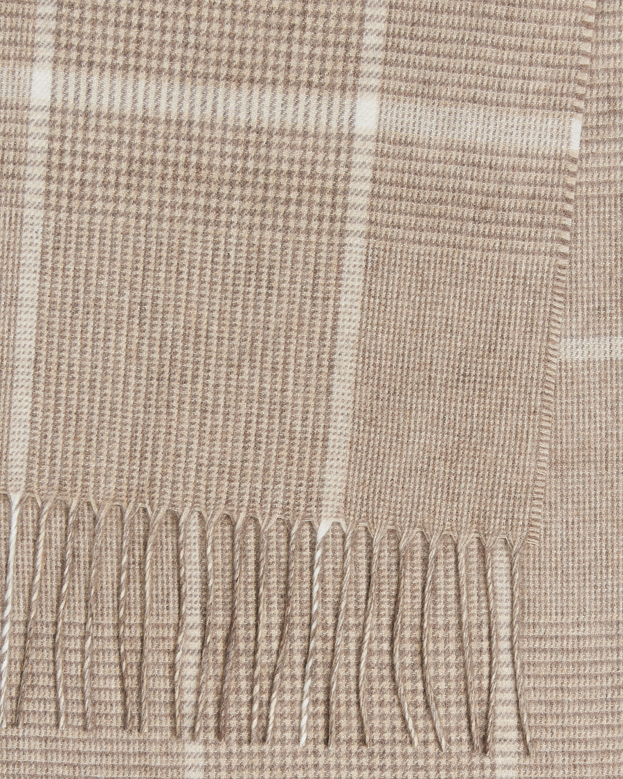 Men | Piacenza Cashmere Cashmere/Silk Overcheck Scarf Beige | Piacenza Cashmere | Cashmere/Silk Overcheck Scarf Beige