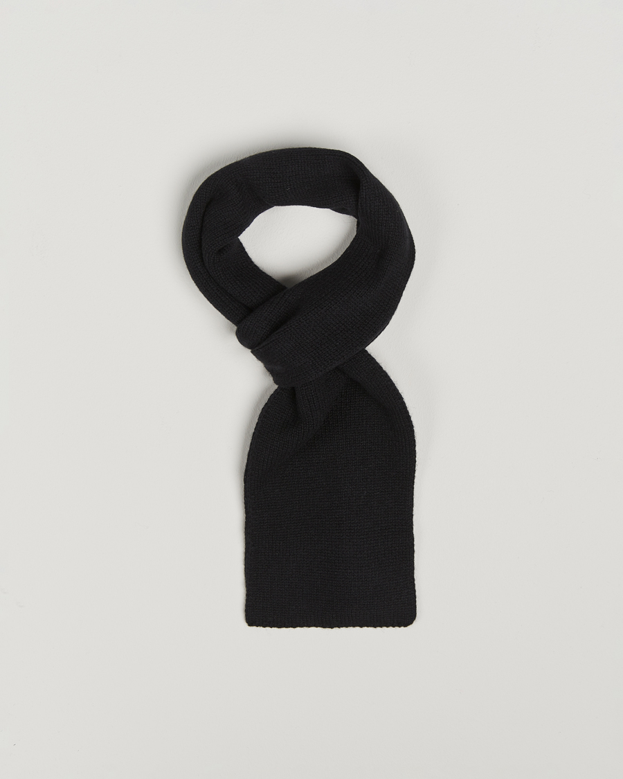 Men | Piacenza Cashmere Short Loop Cashmere Scarf Black | Piacenza Cashmere | Short Loop Cashmere Scarf Black