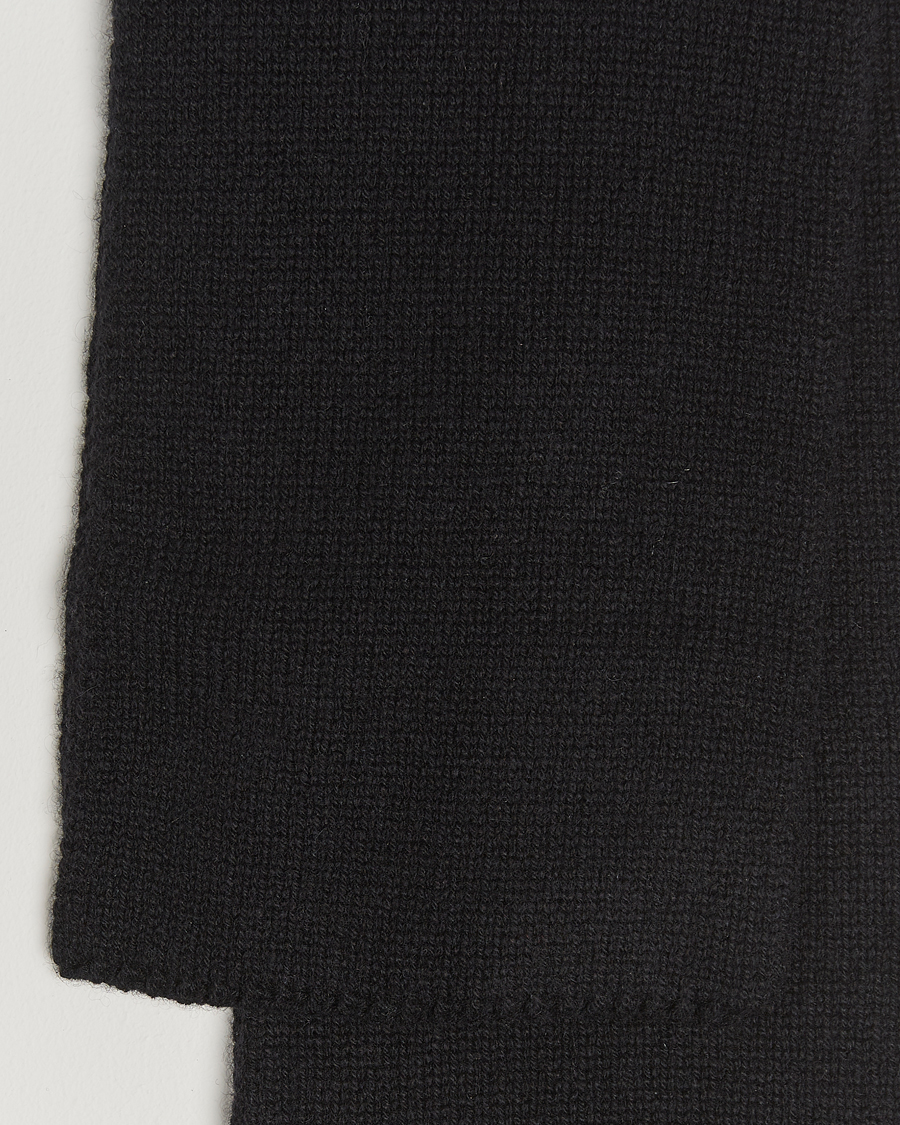 Men | Piacenza Cashmere Short Loop Cashmere Scarf Black | Piacenza Cashmere | Short Loop Cashmere Scarf Black