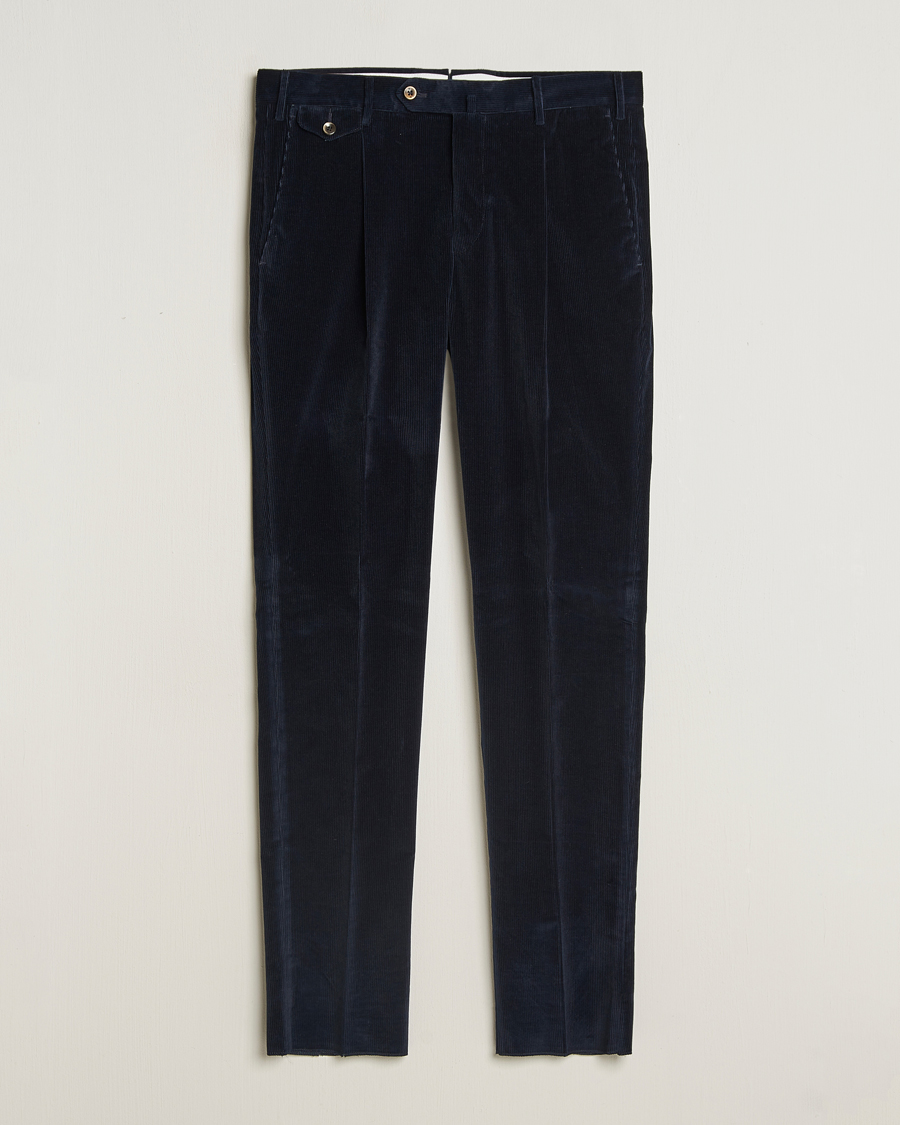 Men | Trousers | PT01 | Slim Fit Corduroy Trousers Navy