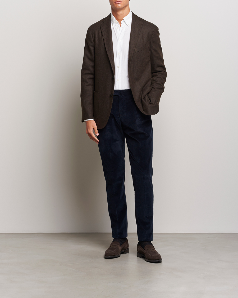 Men | Trousers | PT01 | Slim Fit Corduroy Trousers Navy