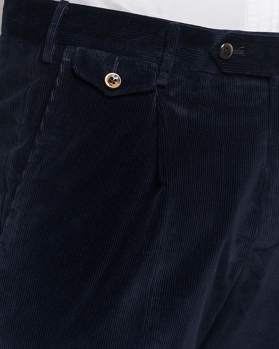 Men | Trousers | PT01 | Slim Fit Corduroy Trousers Navy