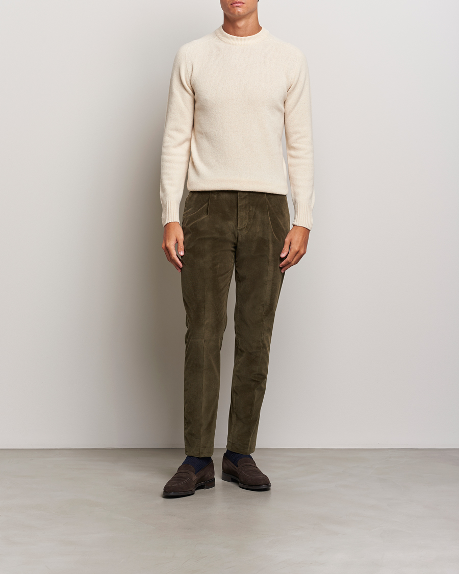 Men | Trousers | PT01 | Slim Fit Corduroy Trousers Dark Green