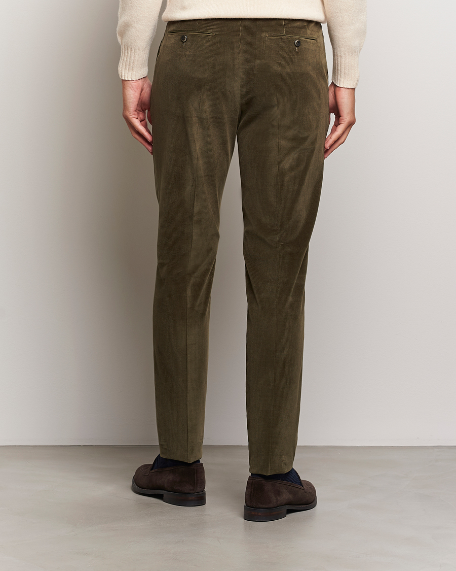 Men | Trousers | PT01 | Slim Fit Corduroy Trousers Dark Green