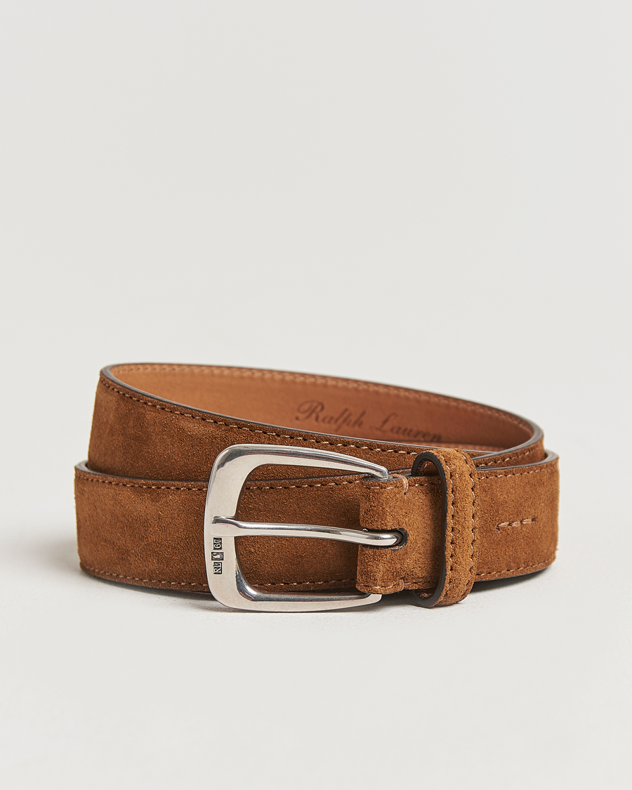 Men | Ralph Lauren Purple Label Western Belt Brown Suede | Ralph Lauren Purple Label | Western Belt Brown Suede