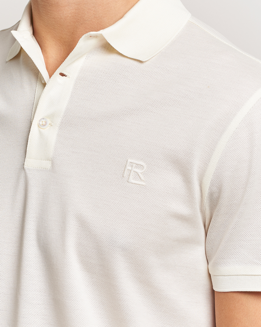 Men | Polo Shirts | Ralph Lauren Purple Label | Monogram Logo Polo Off White