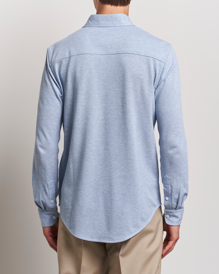 Men | Shirts | Ralph Lauren Purple Label | Cotton Piquet Shirt Light Blue