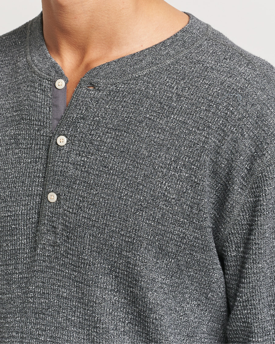 Men | Sweaters & Knitwear | RRL | Long Sleeve Henley Charcoal Heather