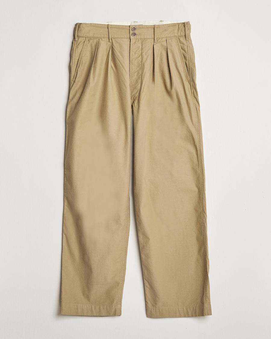 Men | Trousers | RRL | Hawkes Pleated Chinos Khaki