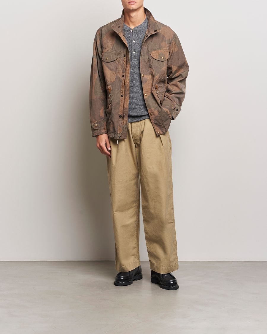 Men | Trousers | RRL | Hawkes Pleated Chinos Khaki