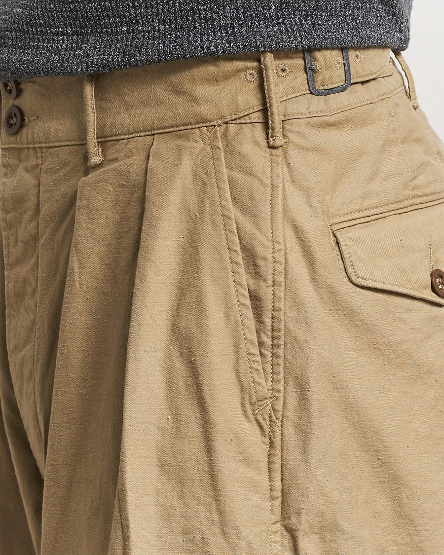 Men | Trousers | RRL | Hawkes Pleated Chinos Khaki