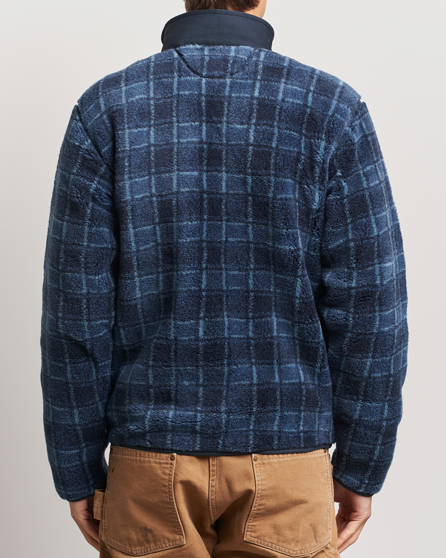 Men | Sweaters & Knitwear | RRL | Gabe Fleece Full Zip Navy Plaid