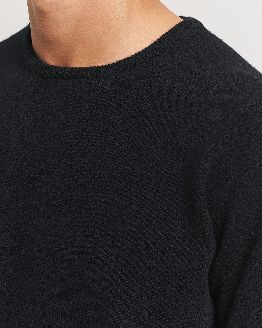 Men | Sweaters & Knitwear | William Lockie | Rob Lambswool Crewneck Black