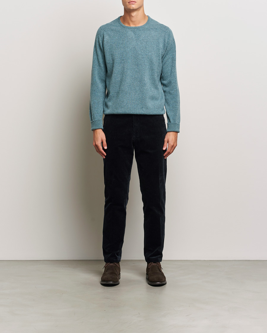 Men | Sweaters & Knitwear | William Lockie | Rob Lambswool Crewneck Caspian
