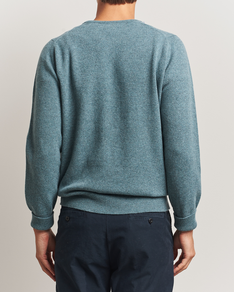 Men | Sweaters & Knitwear | William Lockie | Rob Lambswool Crewneck Caspian