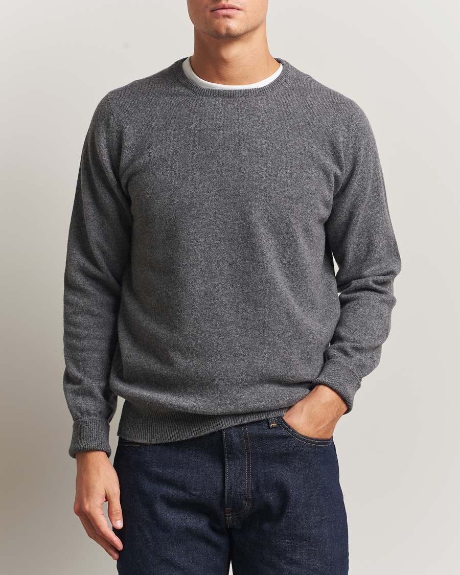 Men | Sweaters & Knitwear | William Lockie | Rob Lambswool Crewneck Cliff