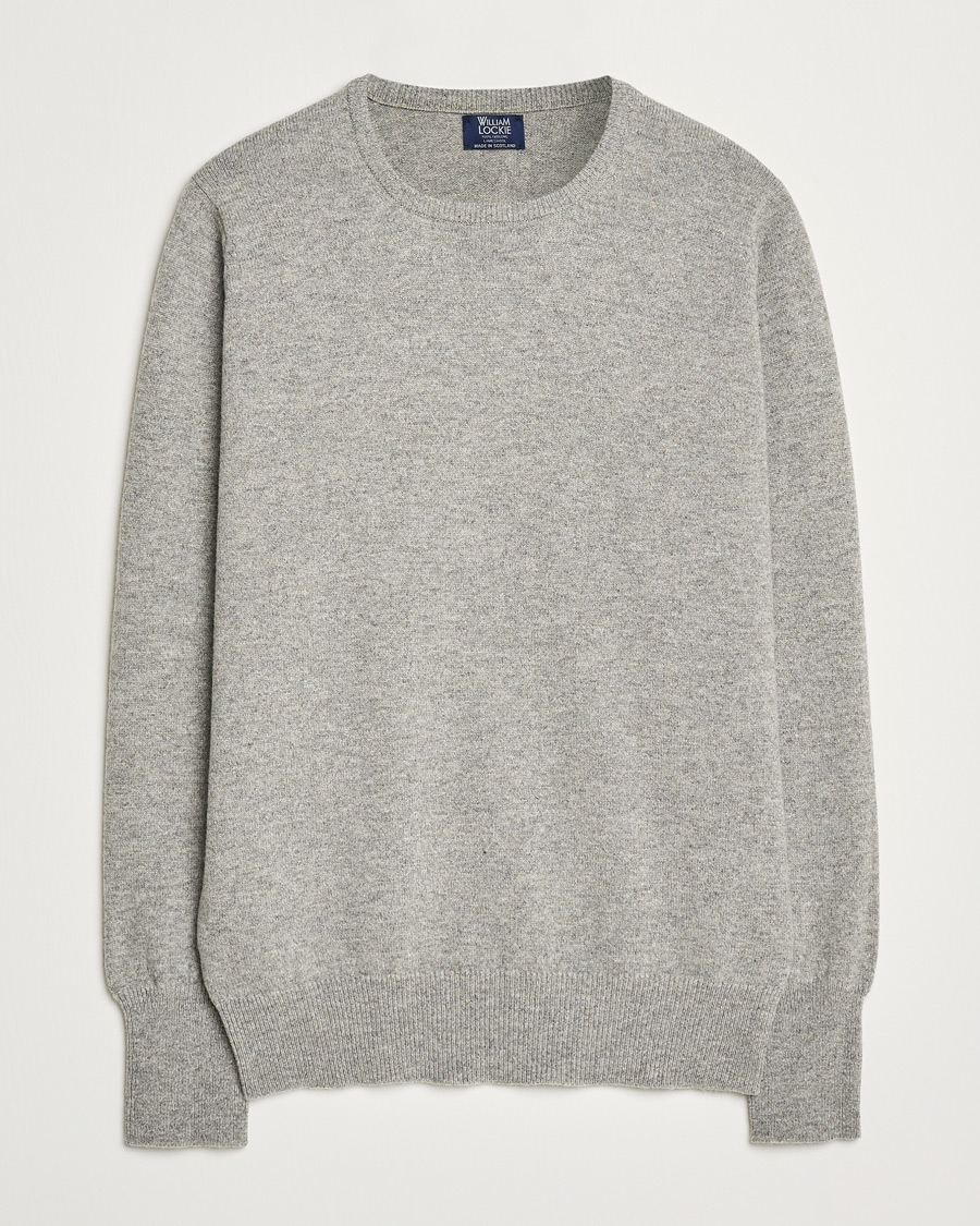 Men | Sweaters & Knitwear | William Lockie | Rob Lambswool Crewneck Flannel