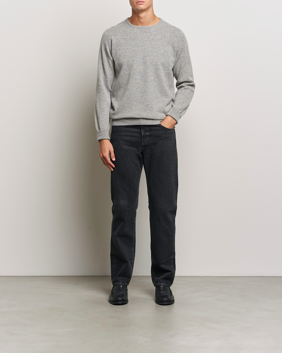 Men | Sweaters & Knitwear | William Lockie | Rob Lambswool Crewneck Flannel