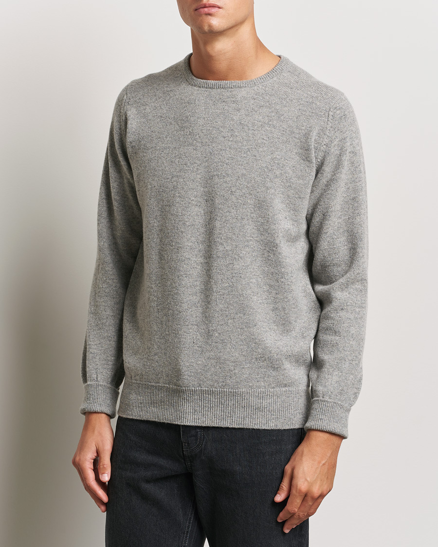 Men | Sweaters & Knitwear | William Lockie | Rob Lambswool Crewneck Flannel