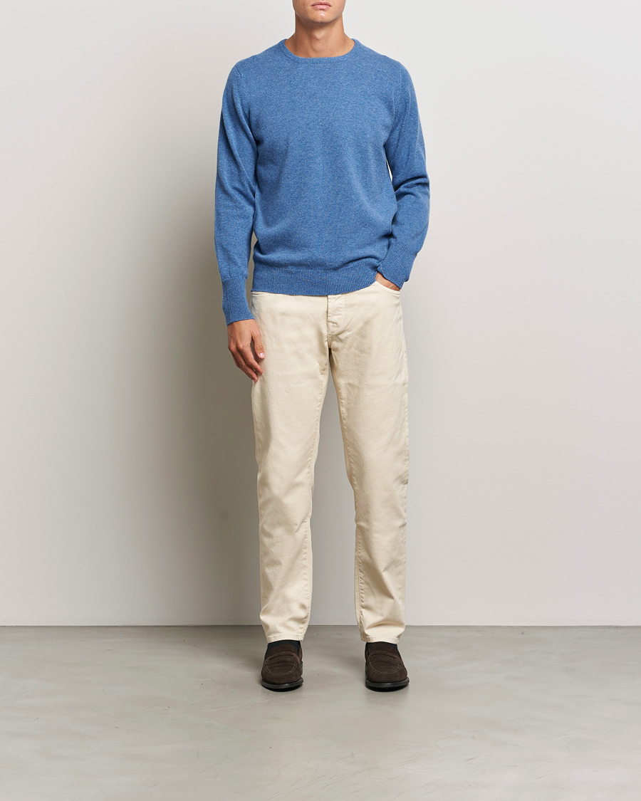 Men | Sweaters & Knitwear | William Lockie | Rob Lambswool Crewneck Jeans