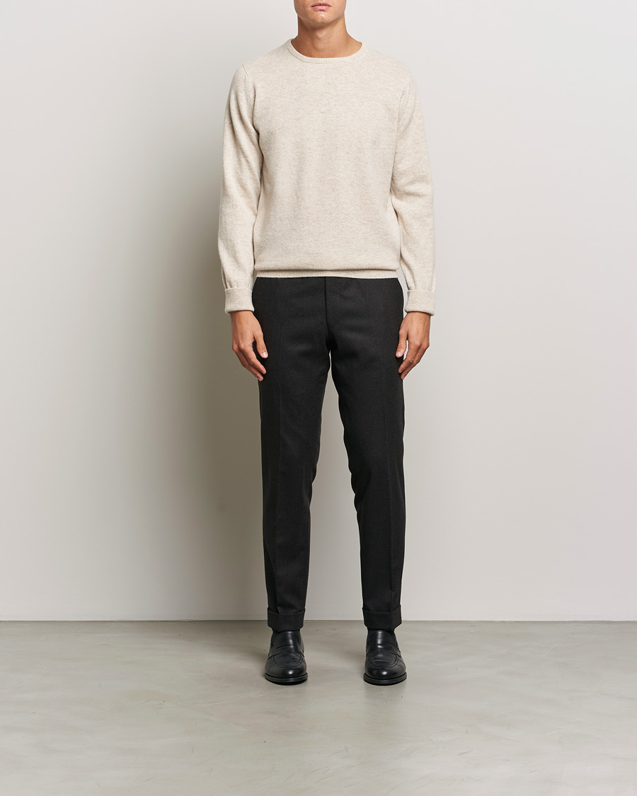 Men | Sweaters & Knitwear | William Lockie | Rob Lambswool Crewneck Linen