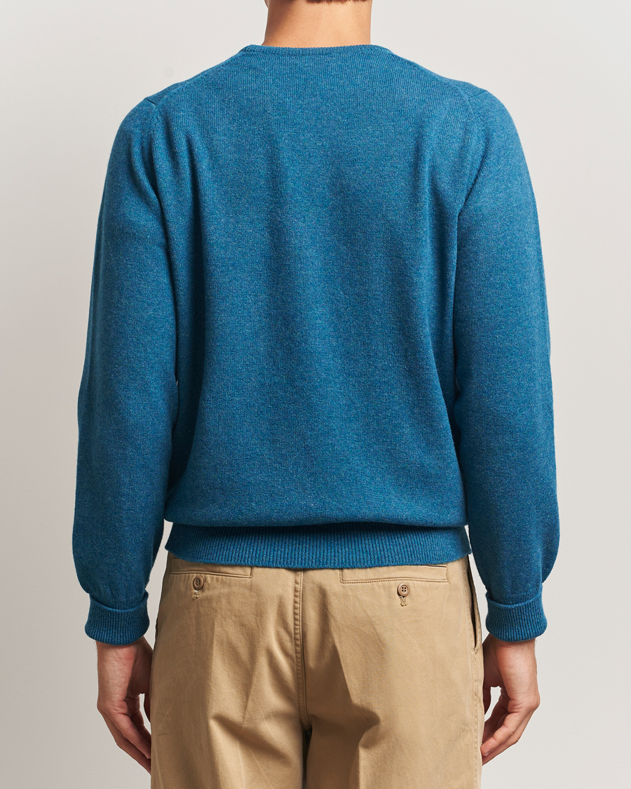 Men | Sweaters & Knitwear | William Lockie | Rob Lambswool Crewneck Mallard
