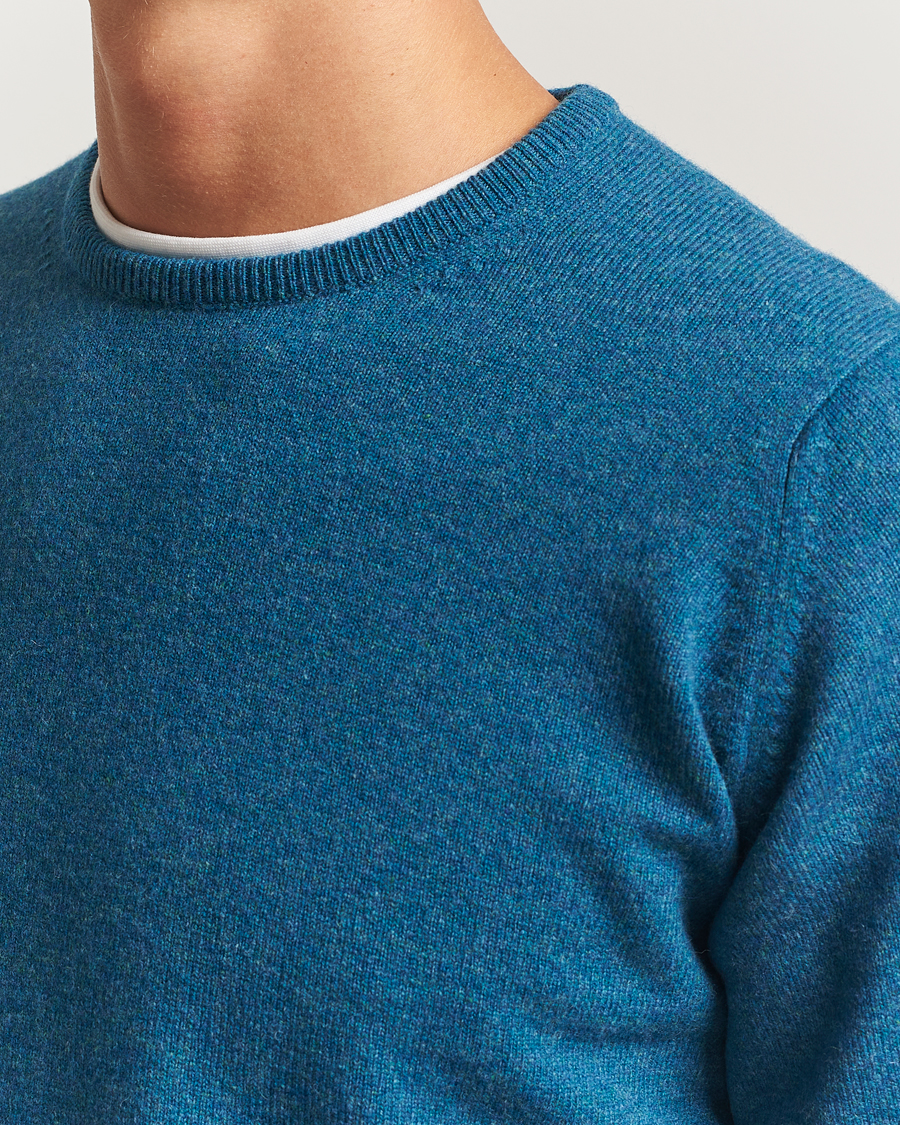 Men | Sweaters & Knitwear | William Lockie | Rob Lambswool Crewneck Mallard