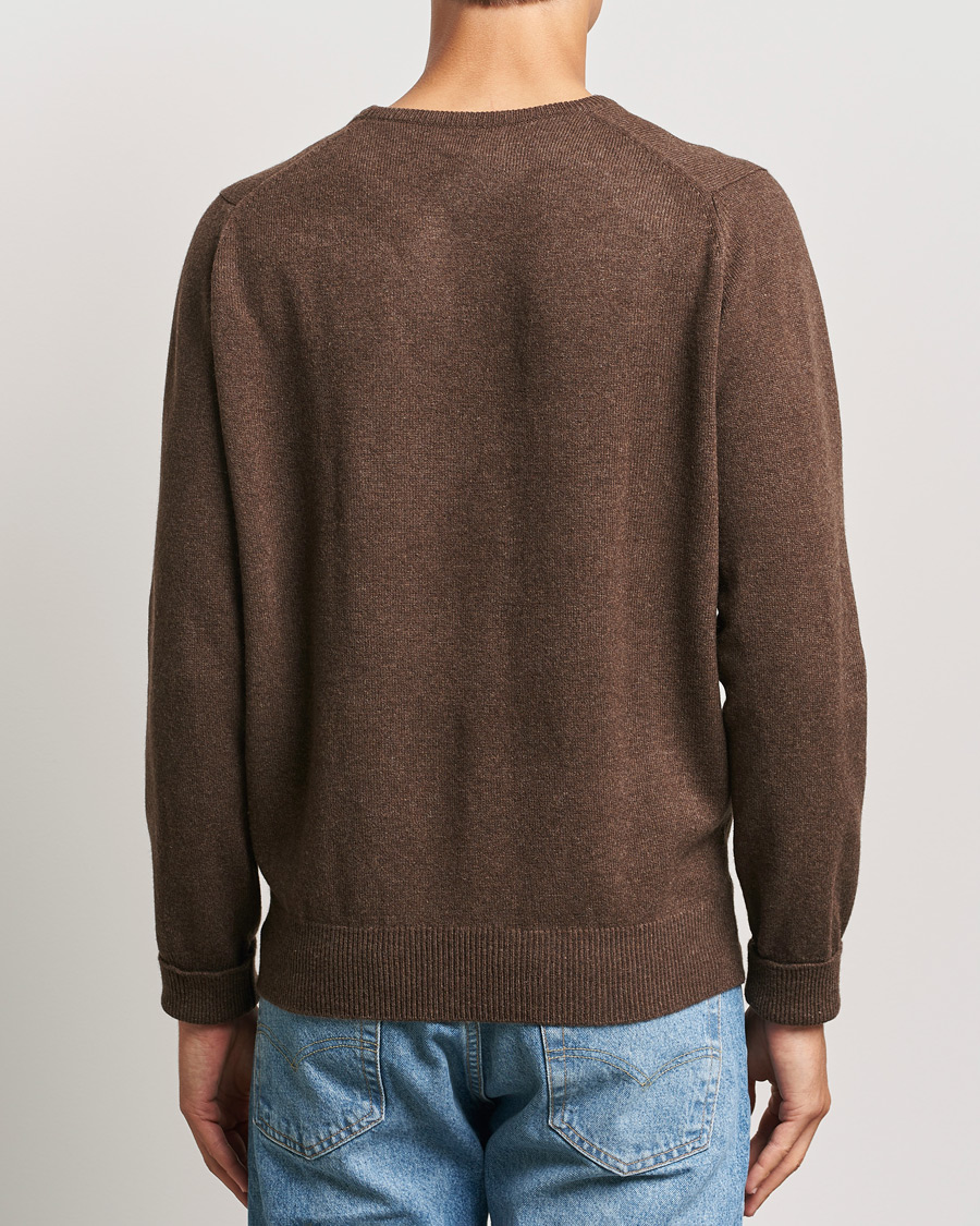 Men | Sweaters & Knitwear | William Lockie | Rob Lambswool Crewneck Mocha