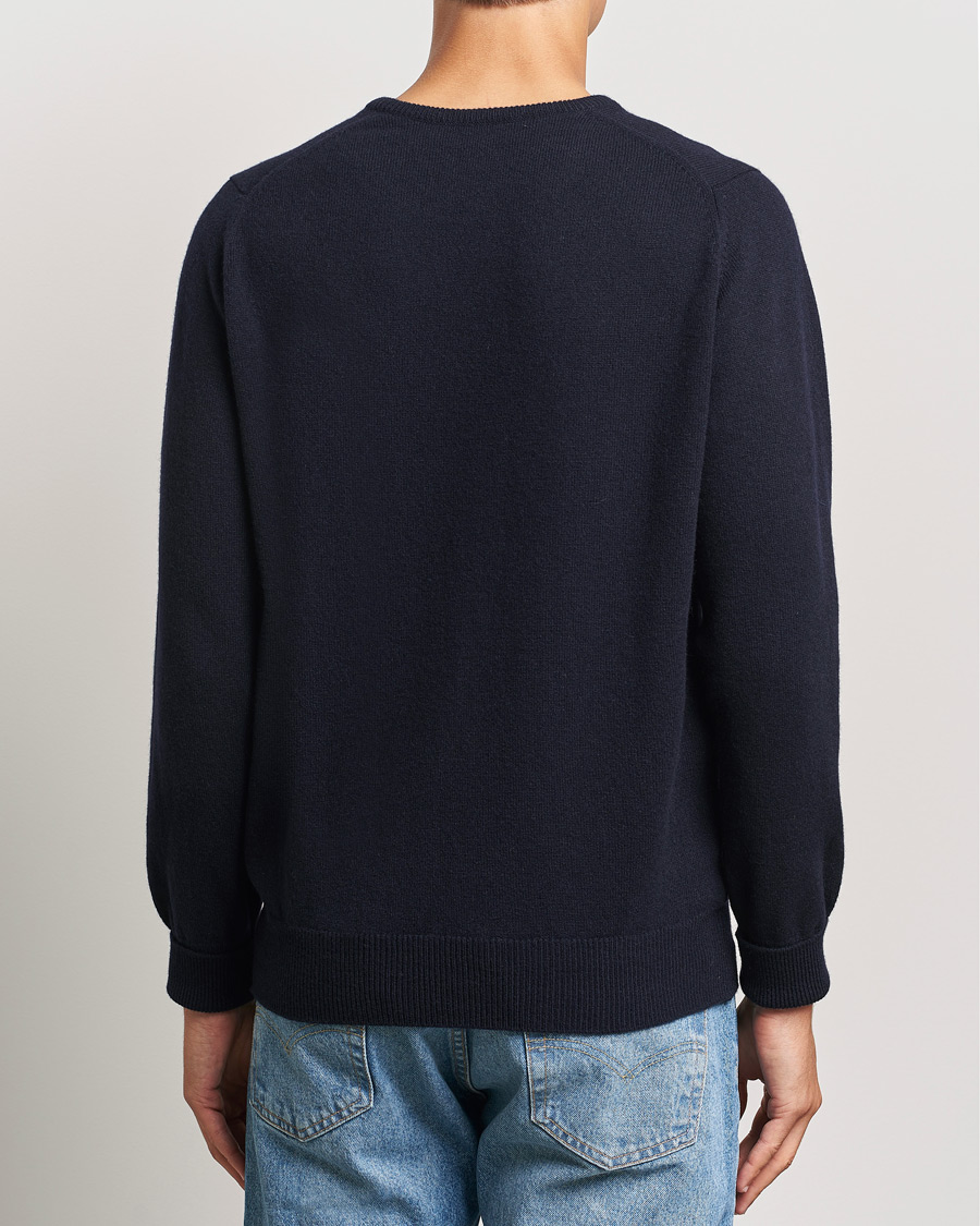 Men | Sweaters & Knitwear | William Lockie | Rob Lambswool Crewneck Navy
