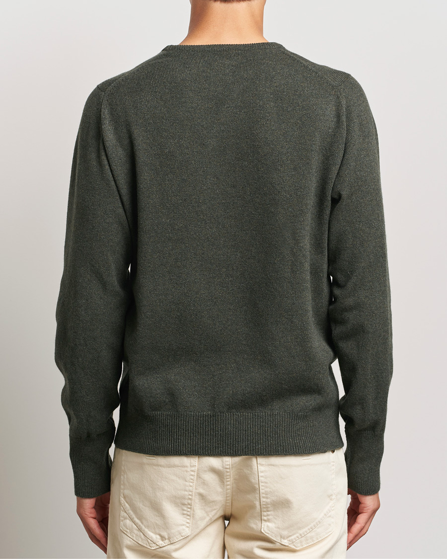 Men | Sweaters & Knitwear | William Lockie | Rob Lambswool Crewneck Seaweed