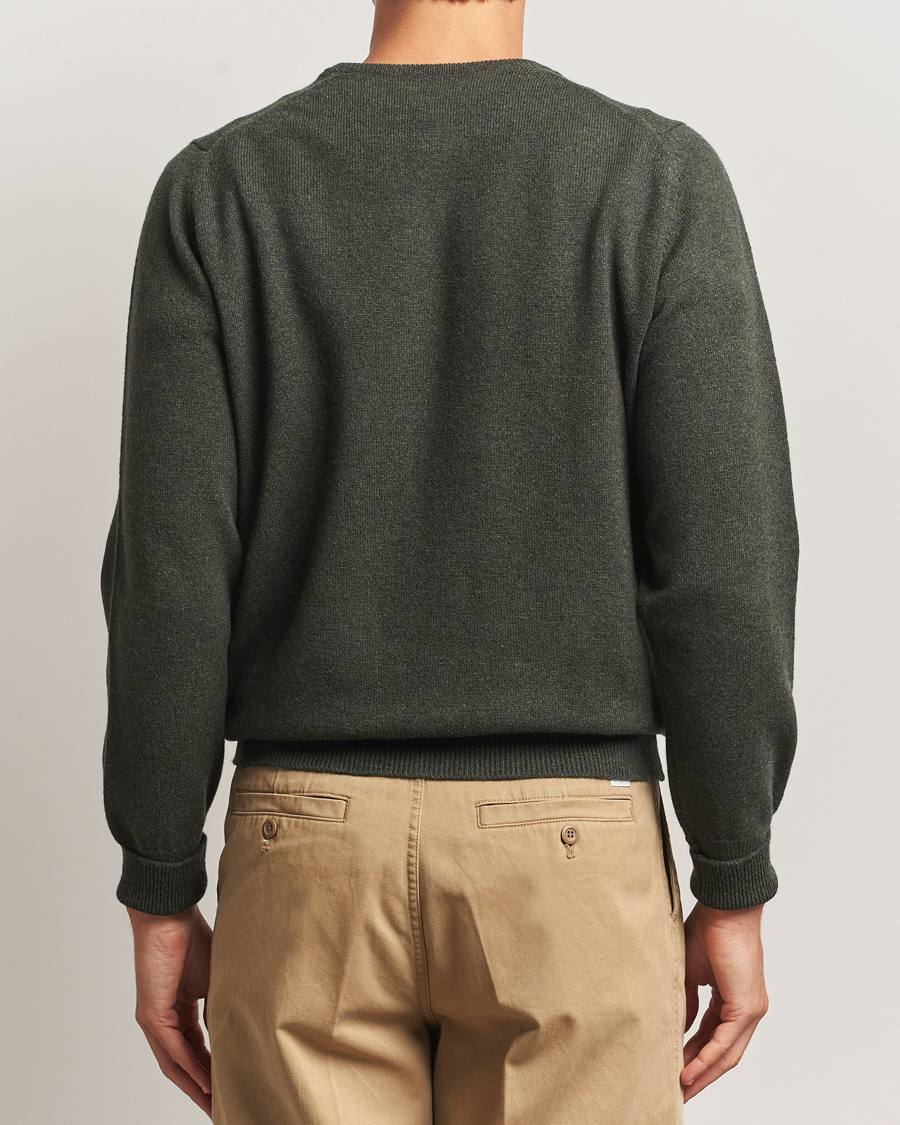 Men | Sweaters & Knitwear | William Lockie | Rob Lambswool Crewneck Seaweed