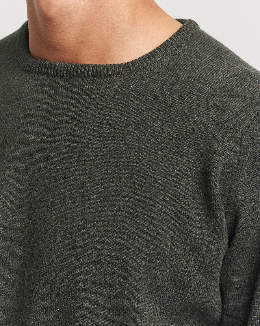 Men | Sweaters & Knitwear | William Lockie | Rob Lambswool Crewneck Seaweed
