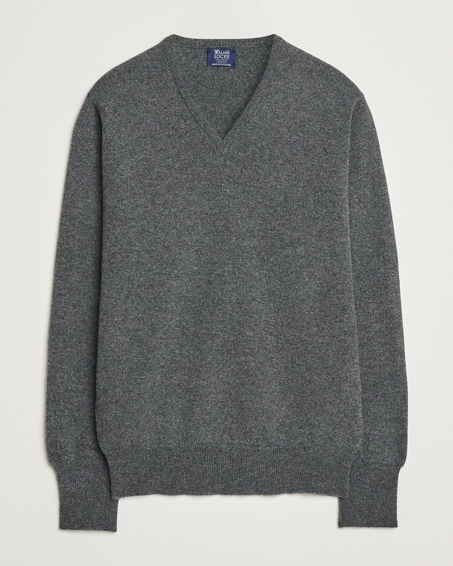 Men | Sweaters & Knitwear | William Lockie | Rob Lambswool V-Neck Cliff
