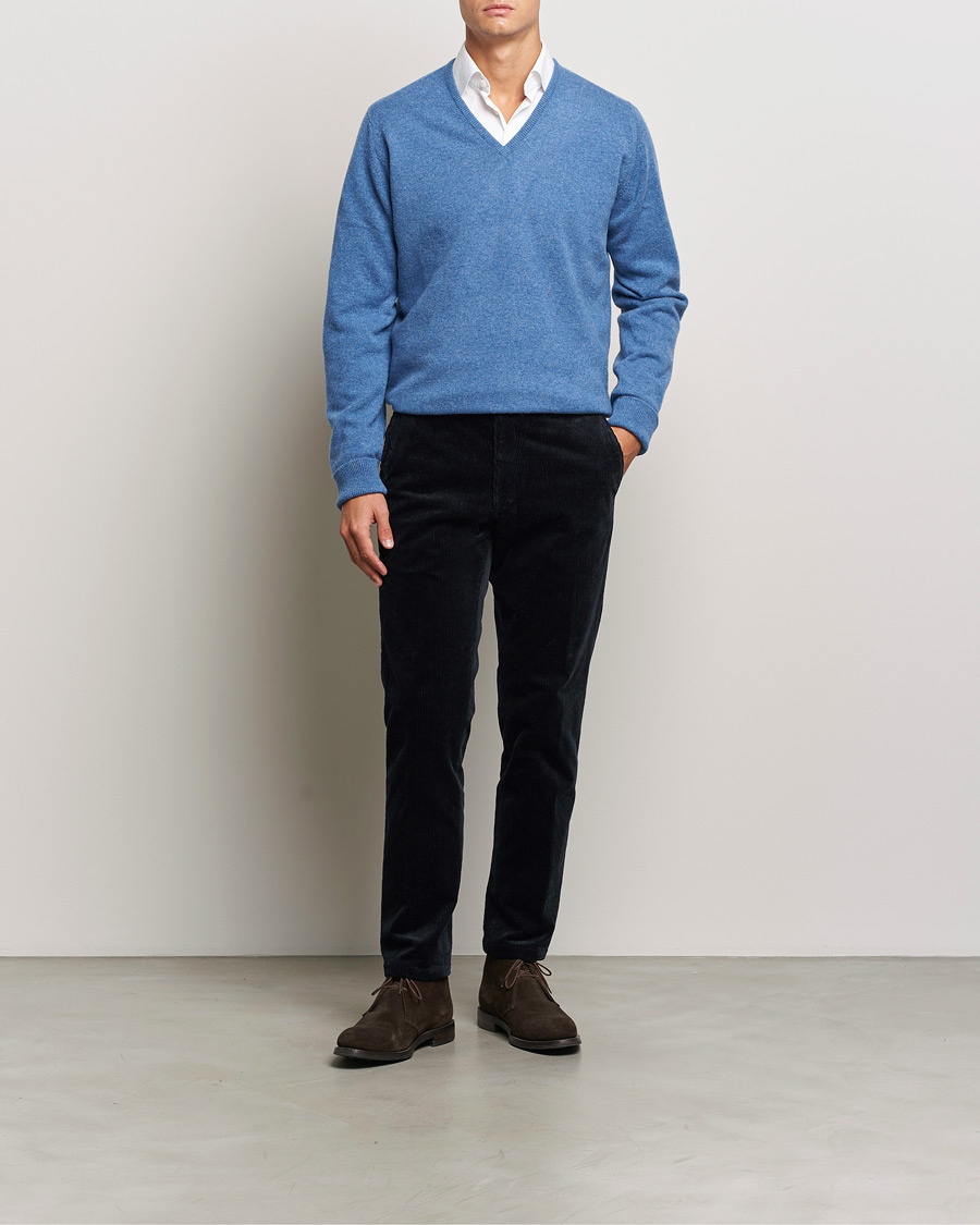 Men | Sweaters & Knitwear | William Lockie | Rob Lambswool V-Neck Clyde