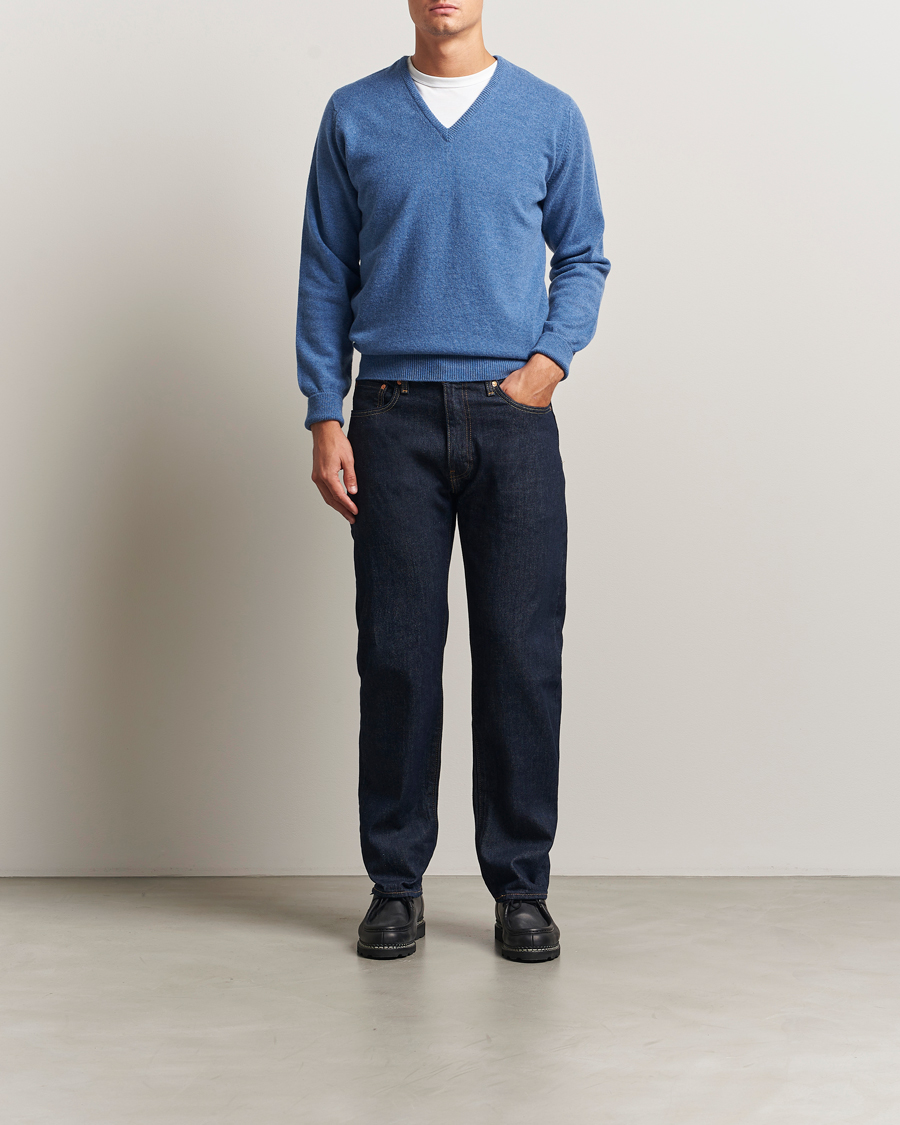 Men | Sweaters & Knitwear | William Lockie | Rob Lambswool V-Neck Clyde