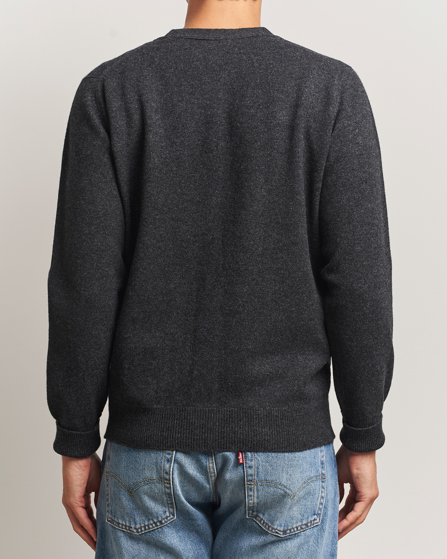 Men | Sweaters & Knitwear | William Lockie | Rob Lambswool Cardigan Charcoal