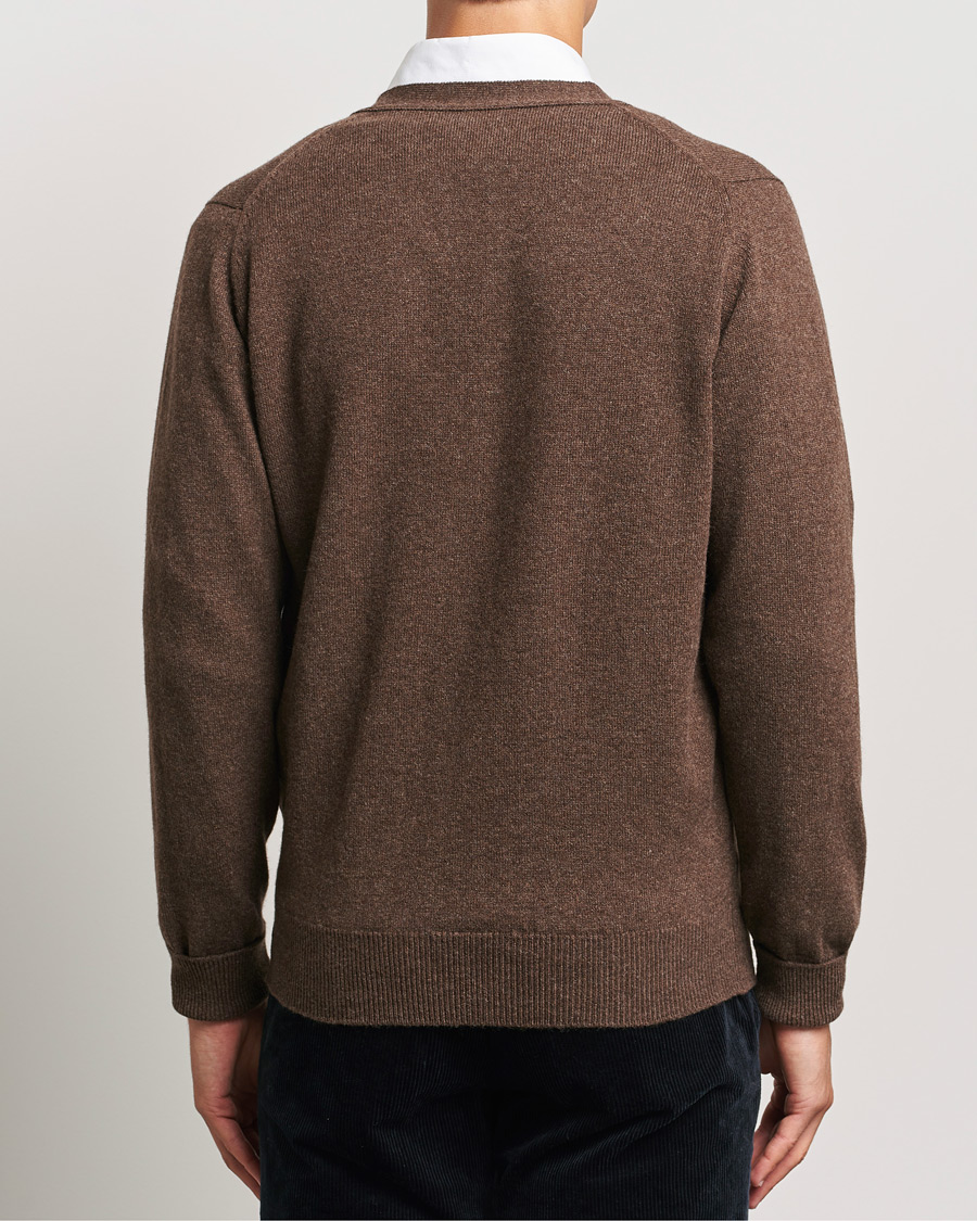 Men | Sweaters & Knitwear | William Lockie | Rob Lambswool Cardigan Mocha