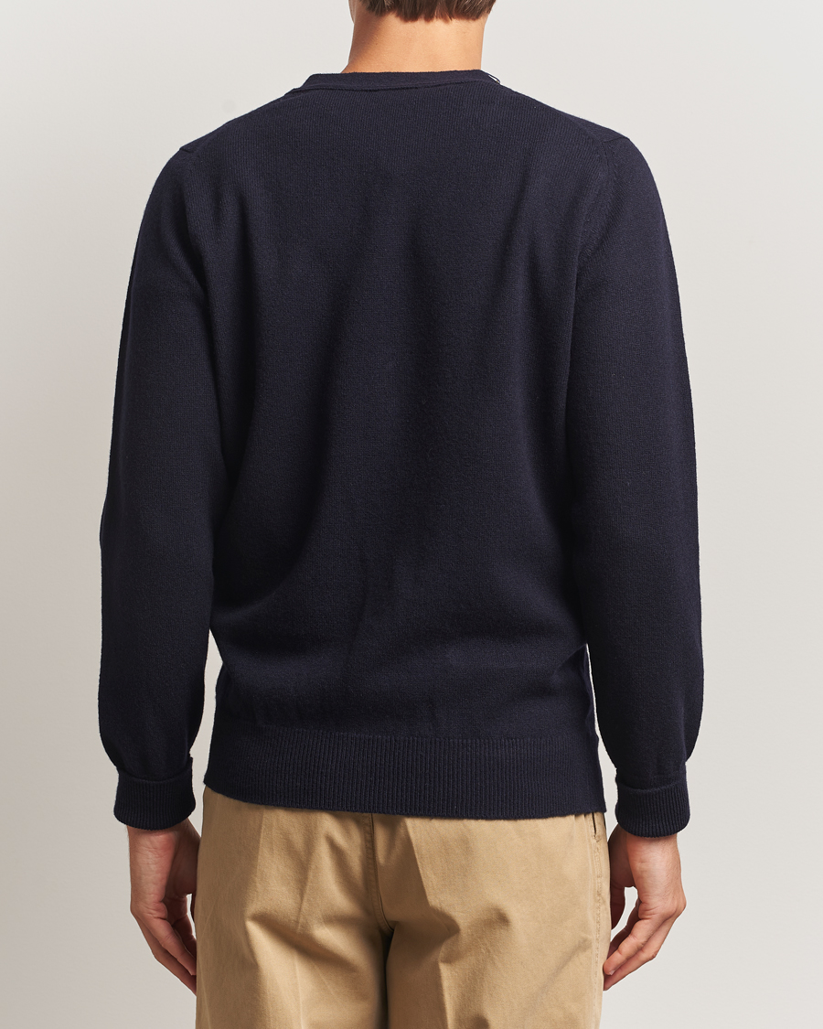 Men | Sweaters & Knitwear | William Lockie | Rob Lambswool Cardigan Navy