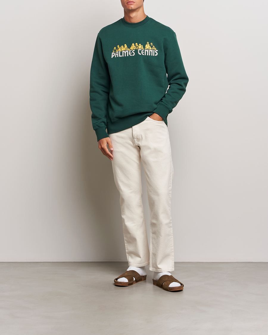 Men | Sweaters & Knitwear | Palmes | Entou Crewneck Sweatshirt Dark Green