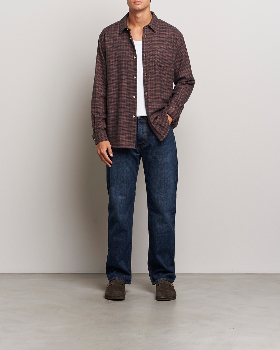 Men | Shirts | Palmes | Joseph Flannel Shirt Navy