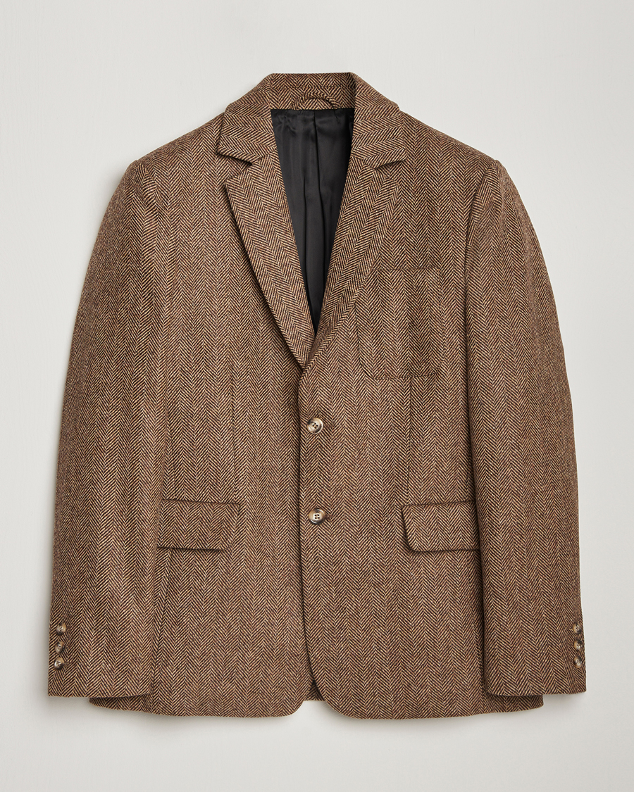 Men | Blazers | Palmes | Blaze Herringbone Wool Sport Coat Brown