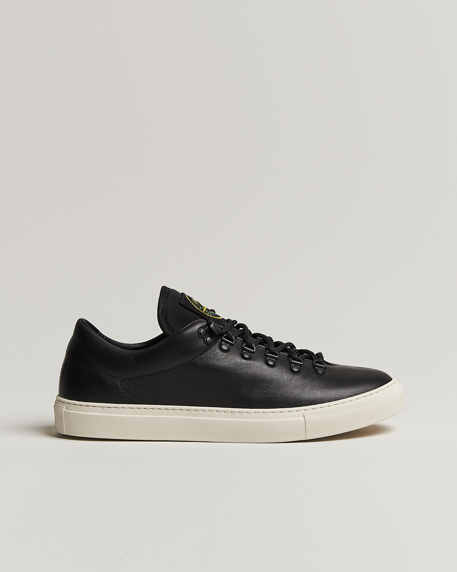 Men | Stone Island Leather Snekers Black | Stone Island | Leather Snekers Black