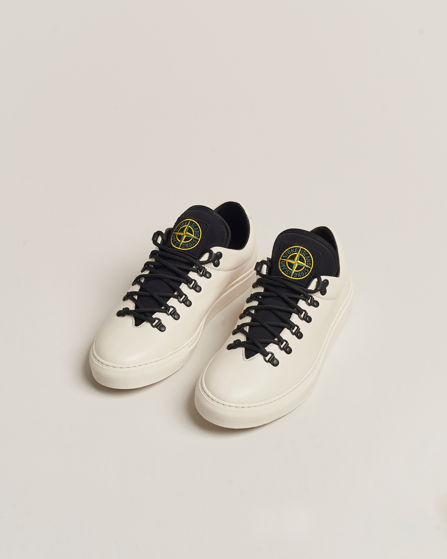 Men | Stone Island Leather Snekers Natural | Stone Island | Leather Snekers Natural