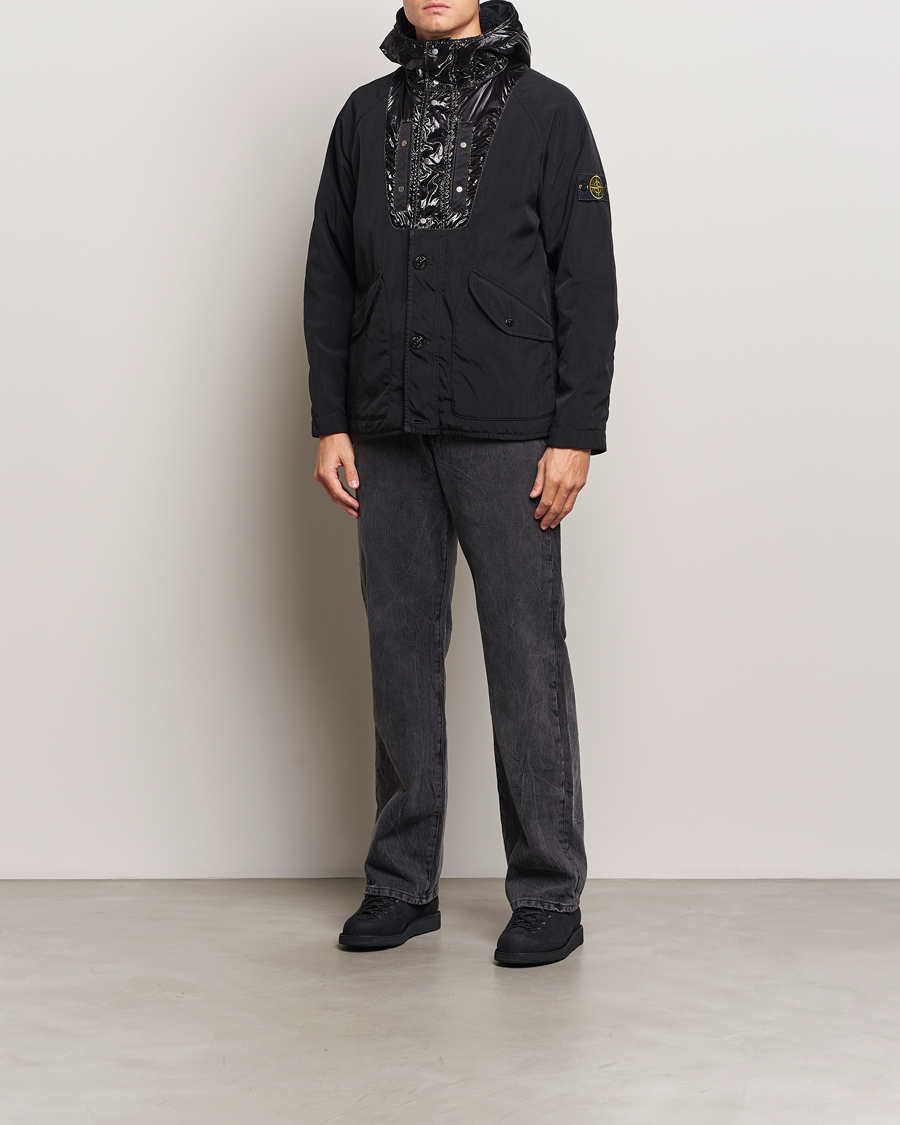 Men | Coats & Jackets | Stone Island | Opaque Nylon Twill Garment Dyed Jacket Black